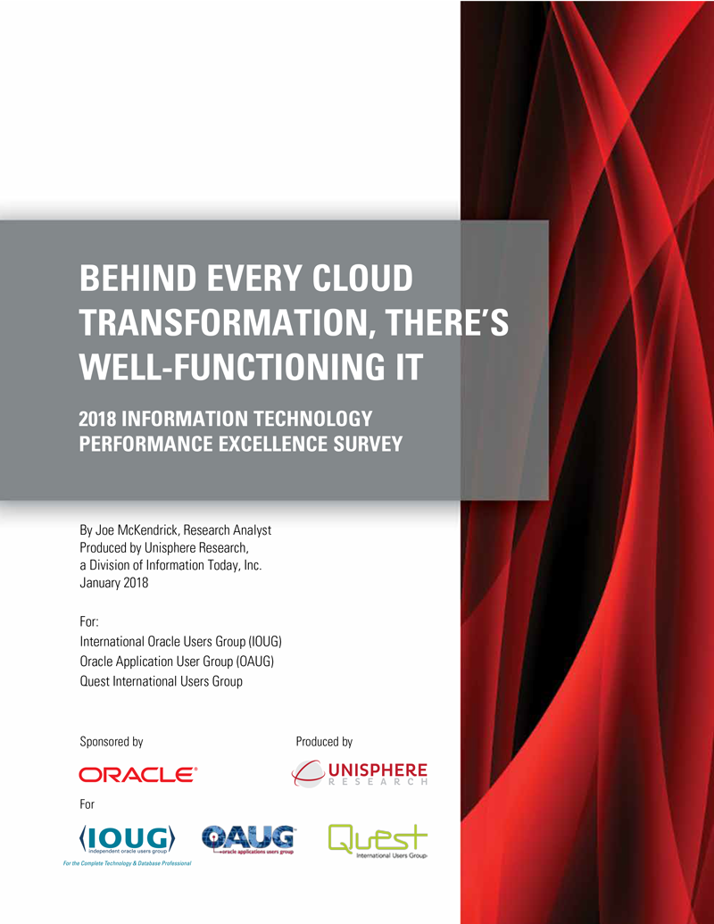 Oracle_Mgmt's tweet photo. New user group survey illustrates the challenges and emerging trends for systems management and performance excellence in the era of cloud.#mgmtcloud #IOUG #OAUG #QuestUserGroup #Oracle https://t.co/NyGtsecAkA https://t.co/1ootIDRf9E