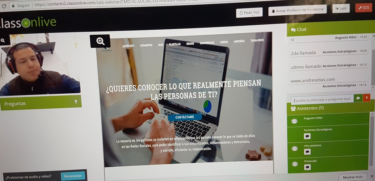 augusto_her's tweet photo. Un gusto saludar y aprender de @andreseliascom en este rápido pero interesante webinar.
#DataMetrix #Consultores @haConsulta @AccEstrategicas https://t.co/XAG0hxKs8l