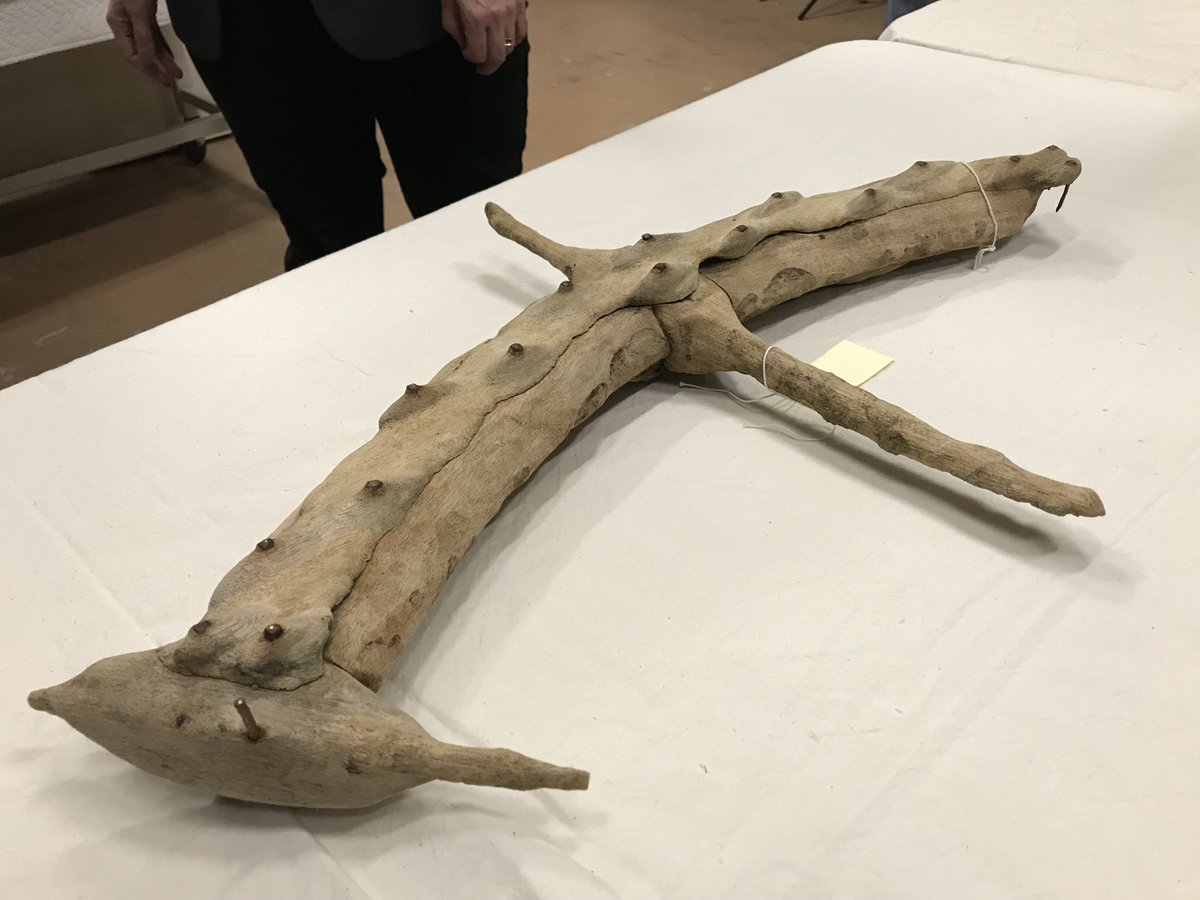 PCArchaeology's tweet photo. Can you imagine what it was like to steer #HMSErebus in the #Arctic with this wooden wheel? Be sure to check out this never-before seen #artefact at @CanMusHistory starting March 2nd! https://t.co/9Srw6QYgO7 @ParksCanada #Franklin #ScienceWithAView https://t.co/MHqkpMnakb
