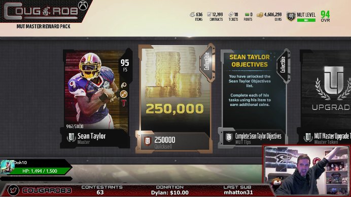 cougarob3's tweet photo. Late to the party but made the rank of MASTER! Can't wait to sell him and round out the team! Oh wait never mind.... #FIXMUT https://t.co/0abM0LffKI