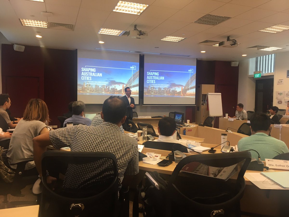 Cistri_Cities's tweet photo. The #InclusiveCityMaking course at @LKYSch continues! Our #cityshaper team is exploring different innovations and strategies for making #bettercities. Here's James Tuma from @UrbisAustralia presnting on driving global competitiveness through #strategy &amp; #design. https://t.co/1ciUzfUUoi