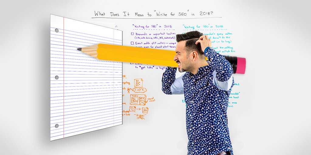 What Does It Mean to "Write for SEO" in 2018? mz.cm/2nuQ7gy - Whiteboard Friday