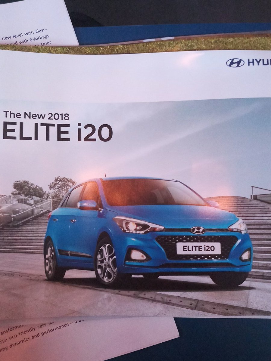 ExpressDrives's tweet photo. New @HyundaiIndia Elite #i20 will come with 17.77 cm touchscreen, dual tone colours, revised styling, 6 airbags, ABS and reverse camera with dynamic guidelines. #AutoExpo2018withFE @FinancialXpress https://t.co/LPe7TEYACF