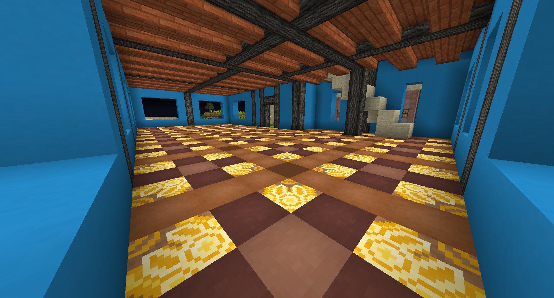 奇行師 だいたいぼんやり 私の建築の悪いクセなんだけど 壁全部窓にしちゃう 後で絶対 うわああ トイレとか倉庫とかデカイ窓いらんのやけど ってなるやつ 幾つかは窓のない壁にしておいた方がいいのよ あ あと 床模様彩釉テラコッタで頑張ったので見