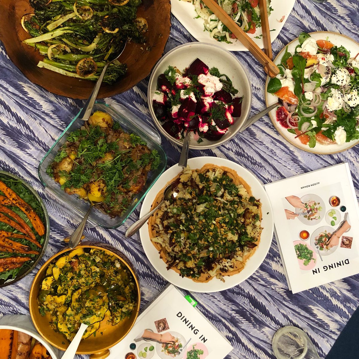 BroadcastBaker's tweet photo. This month’s cookbook club, featuring recipes from @alisoneroman’s #DiningIn, resulted in one of the best meals of my life. https://t.co/X8DZEQGqYA
