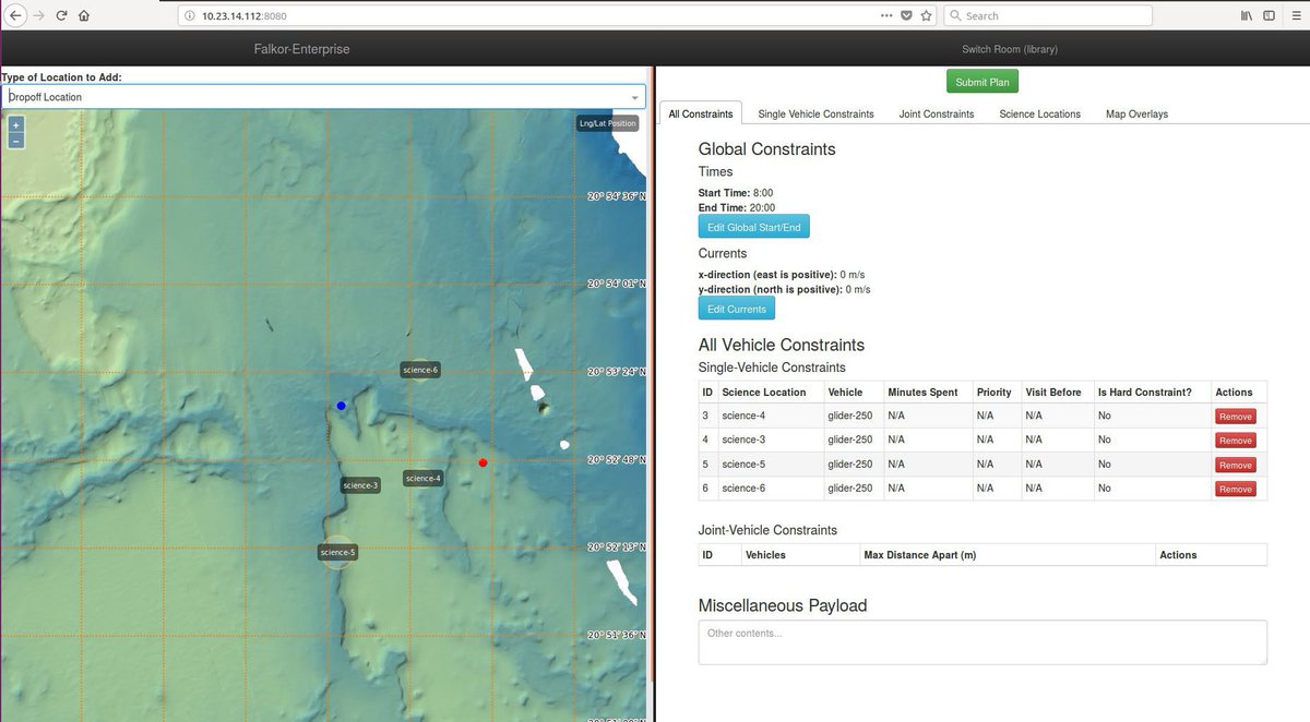 SchmidtOcean's tweet photo. Last day to see #CoordinatedRobotics AUV MapTracker in action. Amazing tool visually tracks multi-vehicle operations, statuses, tasks, calendar + sensor readings~on layered map info in real time! On webpage, below expedition description: https://t.co/hdaKzBe58m
#AUV #MapTracker https://t.co/W7HQ4p87UJ