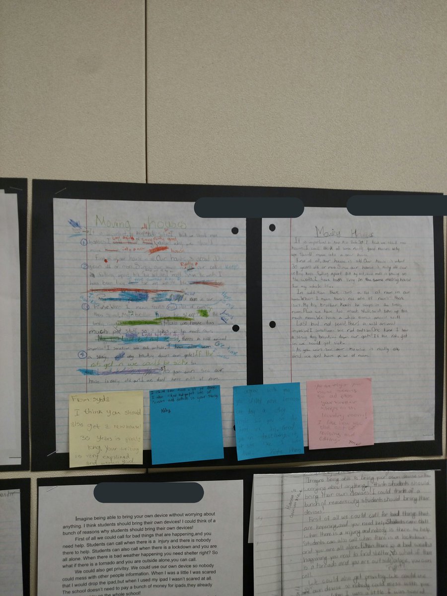 Tinamstclair's tweet image. When you see evidence of revising and editing!!! #wearewriters #learningthecraft #hicks1718 @HicksTigers @Alief_Lang_Arts