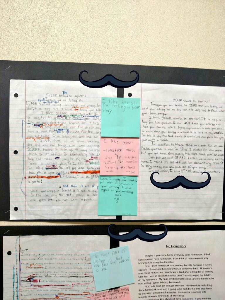 Tinamstclair's tweet image. When you see evidence of revising and editing!!! #wearewriters #learningthecraft #hicks1718 @HicksTigers @Alief_Lang_Arts