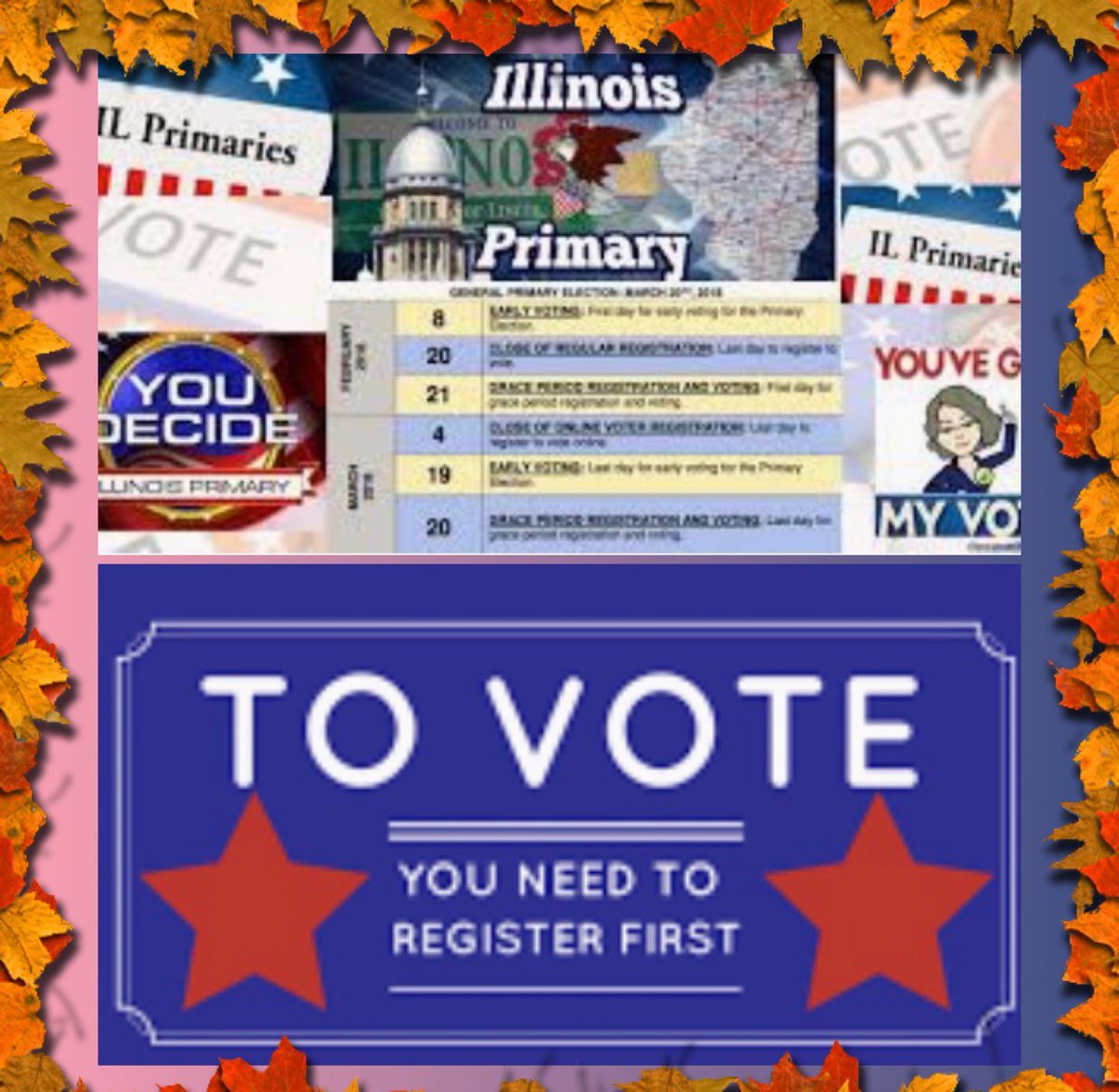 RavenRlyyeh's tweet photo. Illinois, Please make sure and be registered  by February 20th in order to vote in the special election. 

https//ova.elections.il.gov

https://t.co/XR0eEDIgb0 You find your polling site

https://t.co/bgvl1uzSTm

https://t.co/Xbb9sul4S5 For student voting https://t.co/ciWuVlWccP