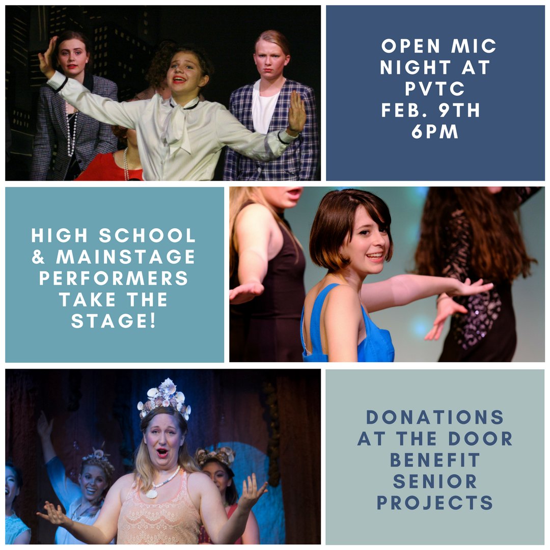 pvtc_ca's tweet image. OPEN MIC NIGHT is less than a week away! Do you recognize any of the performers in our lineup?! Feb. 9th at 6pm.  #pvtcOpenMicNight #pvtchstroupe #seniorprojects