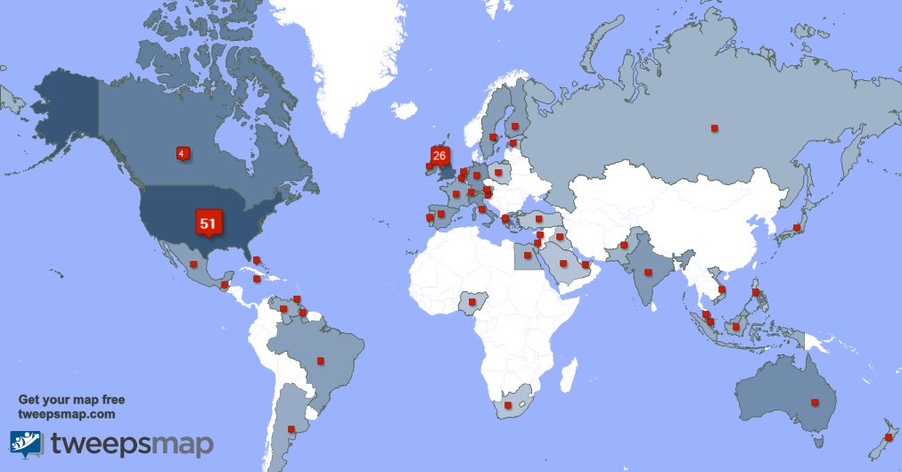 My followers live in USA (50%), UK.(25%)... Get your map: tweepsmap.com/!BellaDonnaHur…