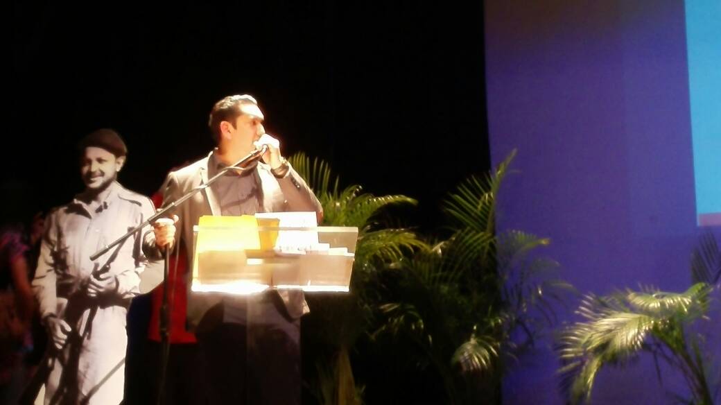 grafitland's tweet photo. Acto en honor a Fabricio Ojeda y el 1er aniversario de la Cátedra Fabricio Ojeda en compañía de nuestro ministro @hugbelpsuv 
#Fabricio89AñosDeCátedra https://t.co/fIOaz7FrTW