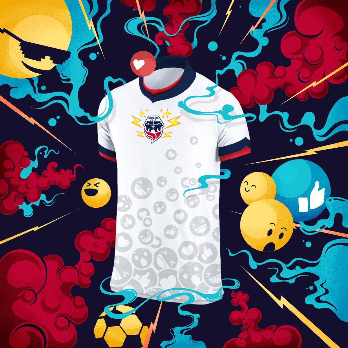 FortalezaFC_Of's tweet photo. Somos el equipo joven, más grande de Colombia. 

Les presentamos nuestra camiseta 2018. 

¡ Bienvenidos al Futuro ! 

#LosReyesDelTwitter 😎 https://t.co/NaL6AfMzLK