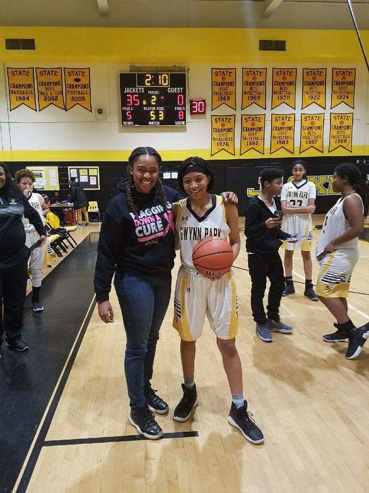 GLP_Basketball's tweet photo. GLP 2019 Denai Bowman scored her 1️⃣0️⃣0️⃣0️⃣ career point for Gwynn Park High School tonight. Whole nother year to add to that total‼️‼️‼️ https://t.co/TDfCjLVBFU