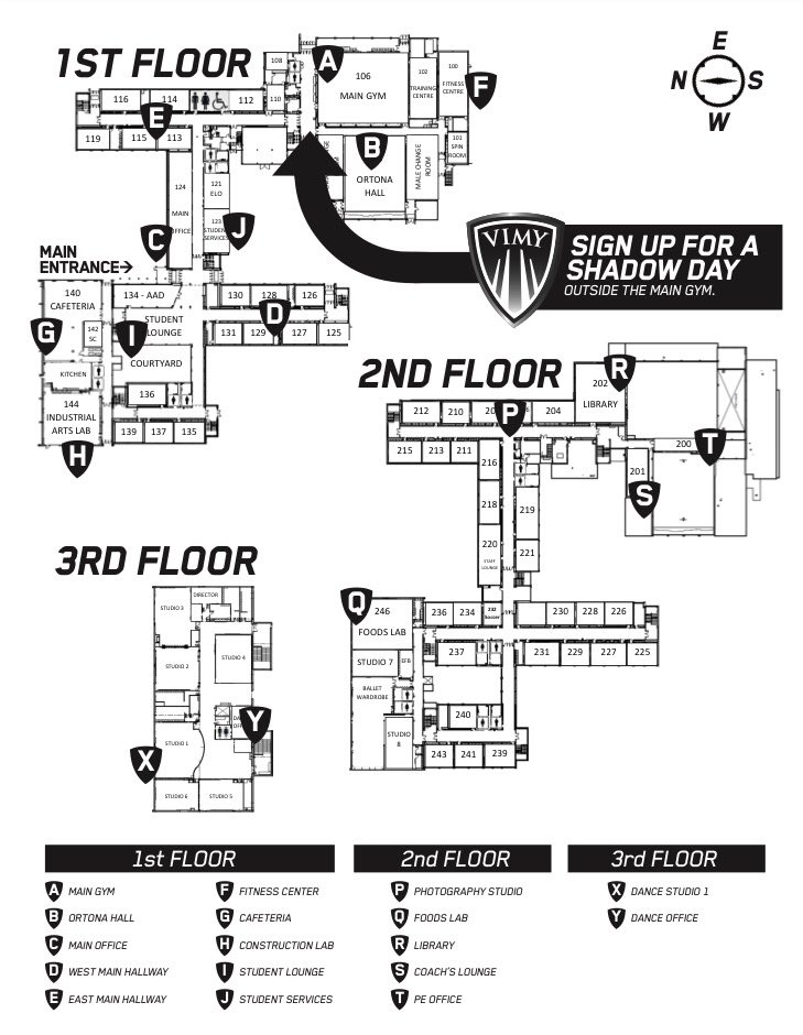 VimyAcademy's tweet photo. Here is the official schedule for the 2018 #VimyOpenHouse on Thursday. The gym fills up fast so get here early. #VimyProud #epsb #yeg #co #yegopenhouse https://t.co/yZ1lUdiIF3