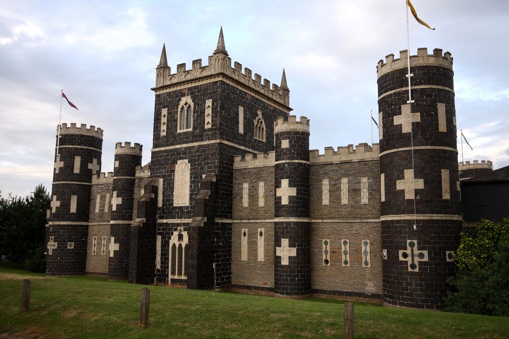 The material was free and labor was plentiful, so in England the copper producing areas saw quite a few follies built with copper slag bricks. The most famous is the 1755 Black Castle in Bristol, once used as stables and offices, today a pub. The bricks still look brand new.