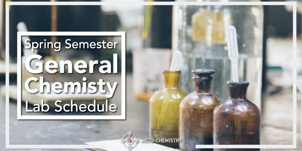 For detailed information please visit the Student Information Page via chem.metu.edu.tr/studentinfo
