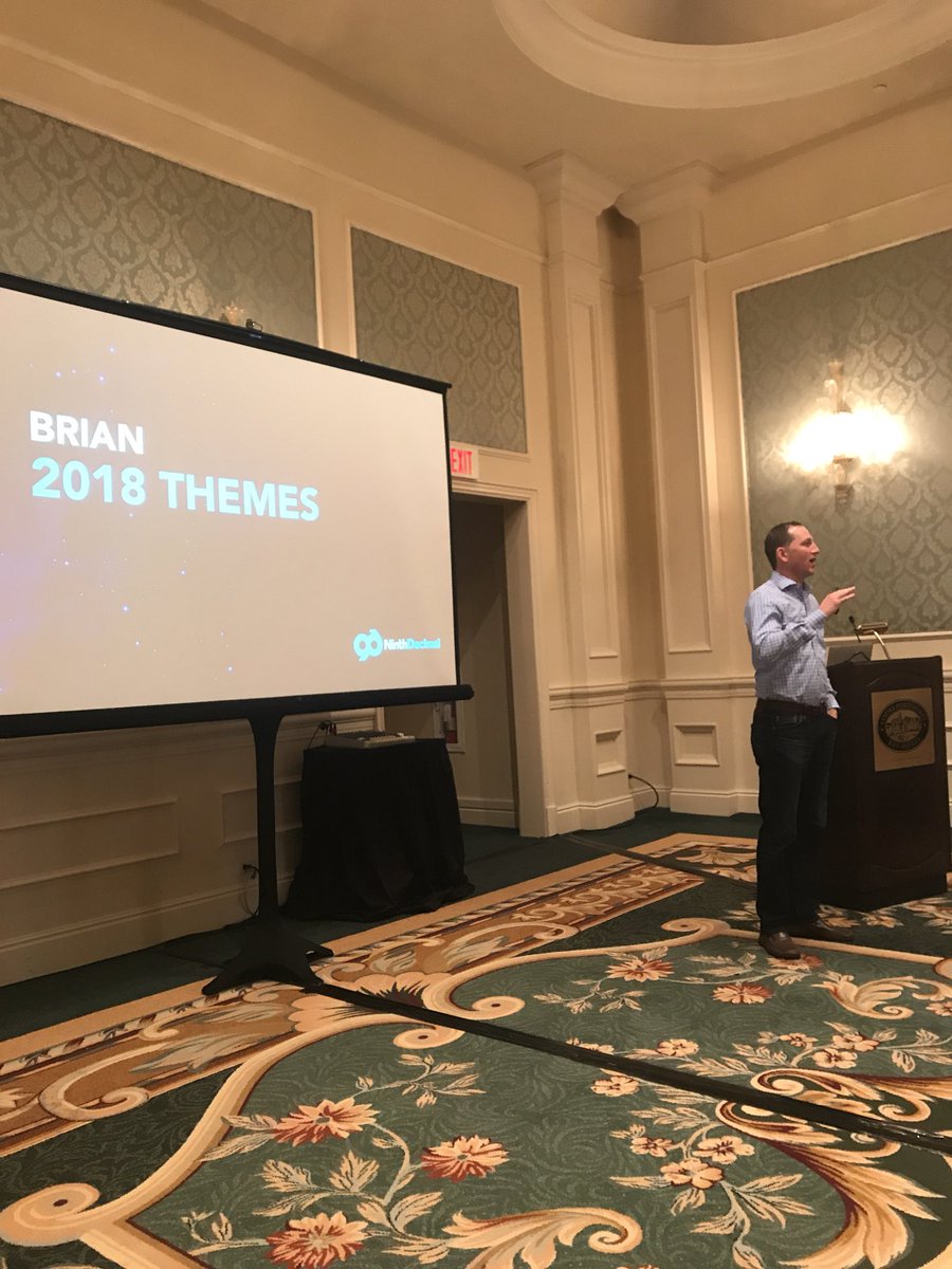 DFeld91's tweet image. 2018 Themes comin’ in hot from Mr. @brianslitt at @NinthDecimal #9DSalesConference #Ghostbusters