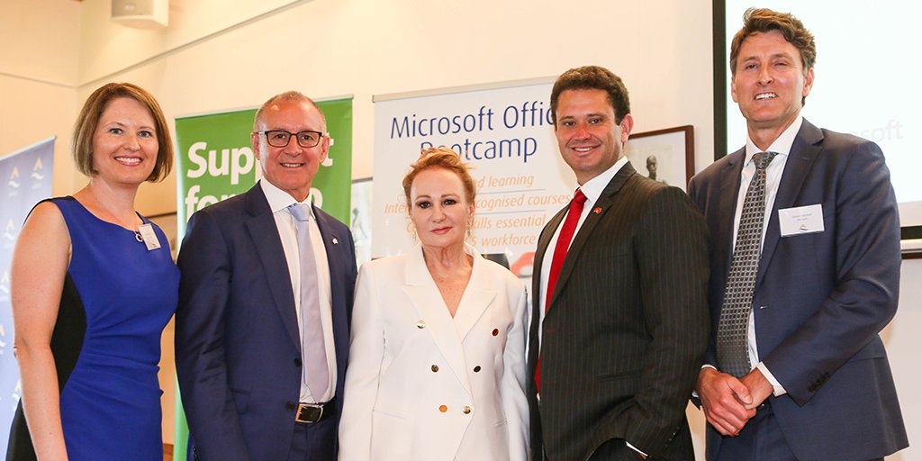 MicrosoftANZ's tweet photo. Today sees the official launch of Microsoft's collaboration with the SA Government and City of Salisbury to provide digital skills training and certification for 100 former automotive supply chain workers. Follow the event at #MicrosoftNSP https://t.co/uk8CbU9ukK