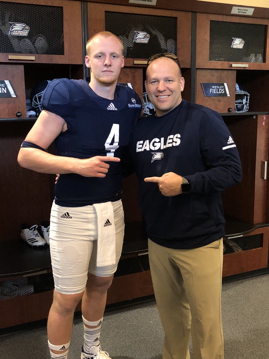 Coach_ABeck's tweet photo. Beyond BLESSED and HONORED to announce that I am 100% committed to Georgia Southern University to further my Academic and Football Career! #GATA #GATALifestyle #Newera18 #GodsPlan @GATALifestyle @GSAthletics_FB @TheBigGuyWJCL @RecruitGeorgia @PatrickMeans19 @SEHS_Athletics https://t.co/oIIAk3fm8F