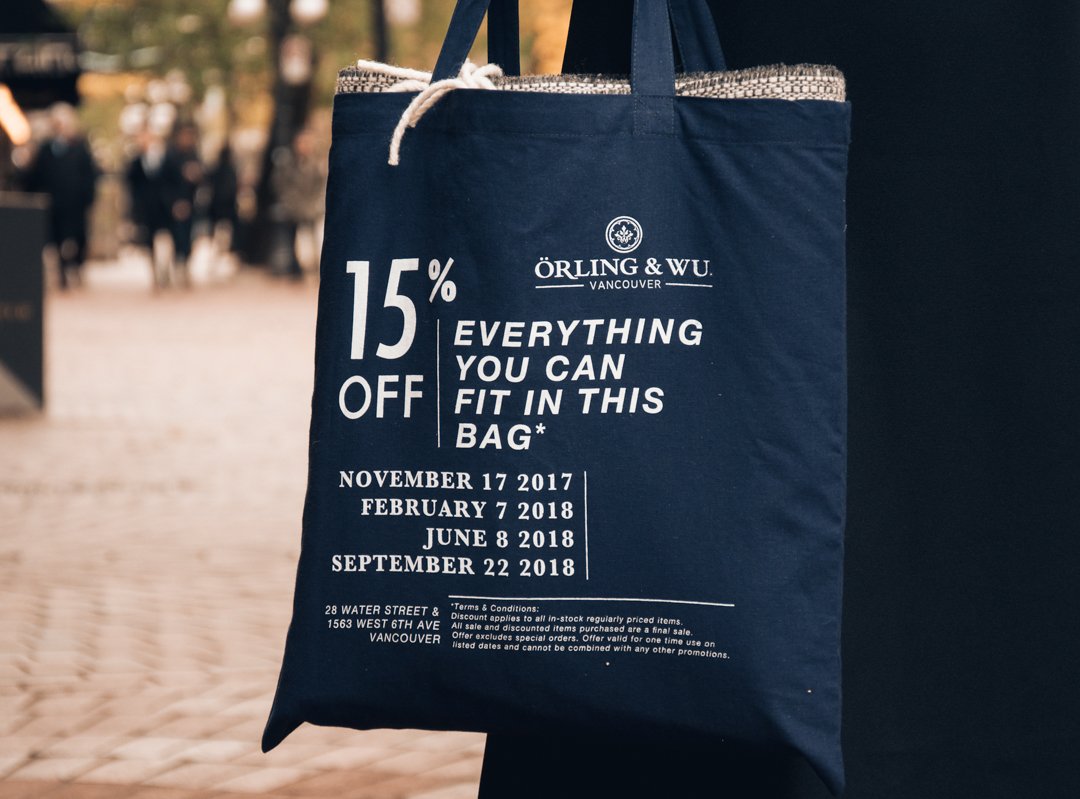 If you have one of our tote bags don't forget to bring it in tomorrow for 15% off everything you can fit inside!