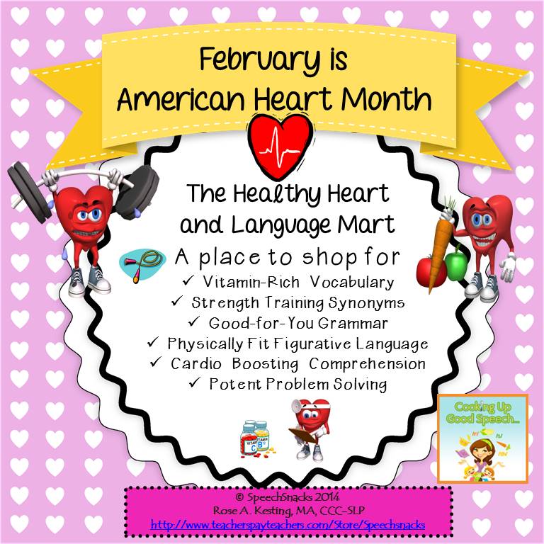 February is Heart Health Month.  Check out my #FEB2018SLPmusthave sale item that addresses exercise and good health. Such an important topic of discussion with our students! (Made for middle/high school) teacherspayteachers.com/Product/Februa…