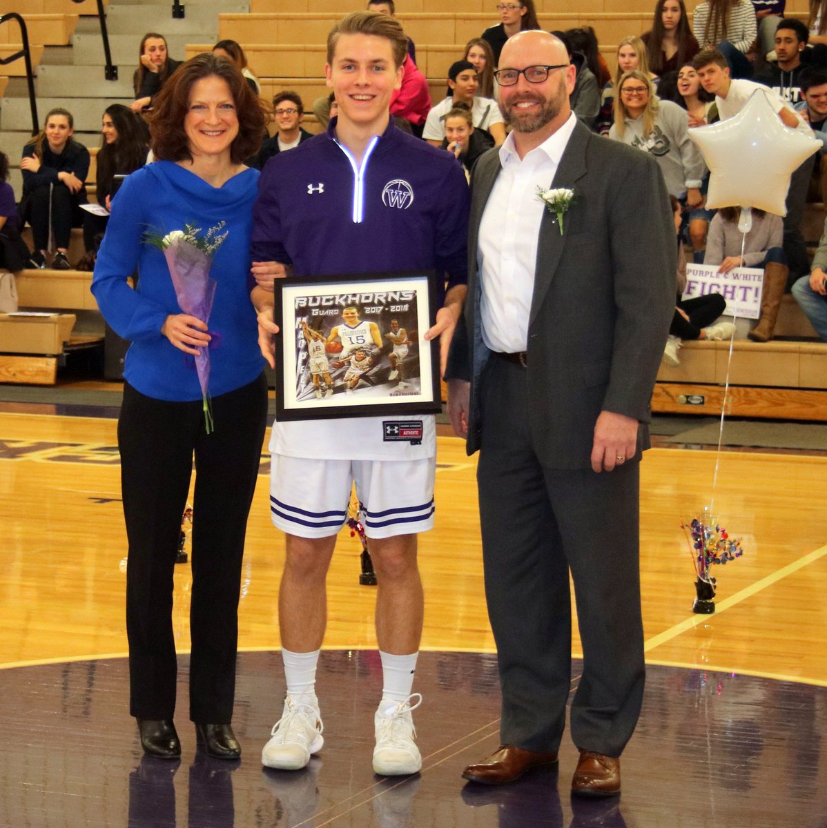 wmjdeaton's tweet photo. Congrats @paupackhoops Seniors, Mac Peet, Mike Burk, Tom VanBuskirk, Zach Kiesendahl.  @WAHS2018 @WAHS_Buckhorns https://t.co/CrSO2du1iR