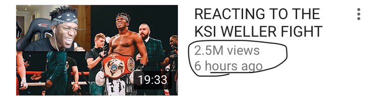 SaltyJuiceBoxYT's tweet photo. @jakepaul @KSIOlajidebt Oh and @jakepaul here is @KSIOlajidebt most recent videos views compared to yours. So don’t go calling people who are bigger than you irrelevant https://t.co/fgElTYzuIg