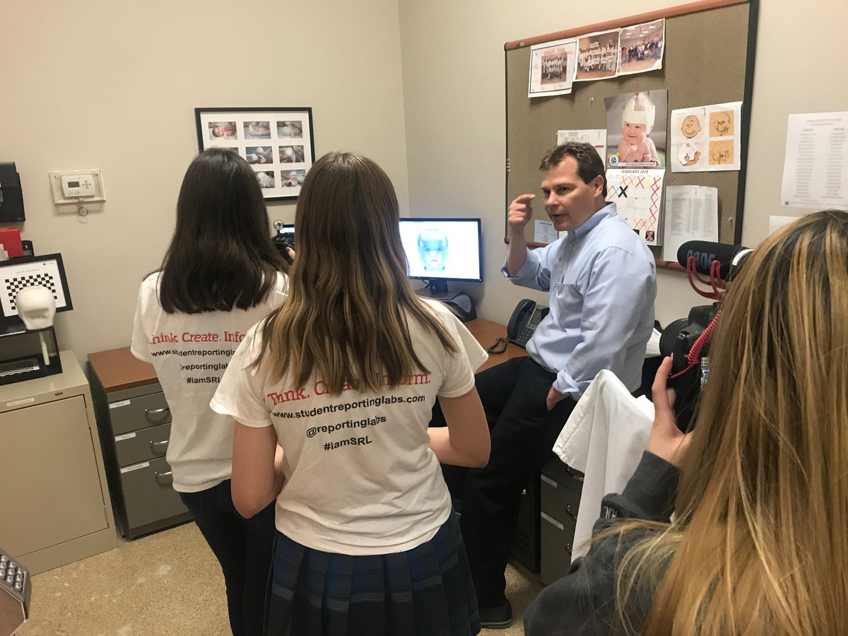 XCPGators1's tweet photo. Thank you Tim Littlefield/Cranial Technologies @DOCBand for a great interview with our @reportinglabs team. You sure are shaping our world and helping so many families! #STEM #EngineeringOurWorld https://t.co/XJKY4Scaq0