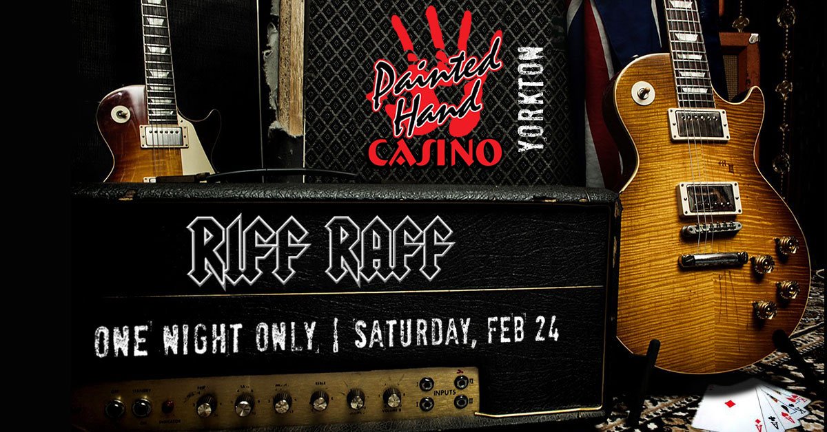 RiffRaffBand's tweet photo. New show just confirmed. We're coming to the @PaintedHandSIGA Casino in Yorkton February 24!!! https://t.co/8NFooY6a8X