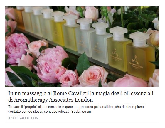 The #magic of ​@AromaAssoc essential #oils at <a href="/RomeCavalieri/">Rome Cavalieri</a>

#RomeCavalieri #Aromatherapy #UK #London #rome #CavalieriGrandSpaClub #Relax