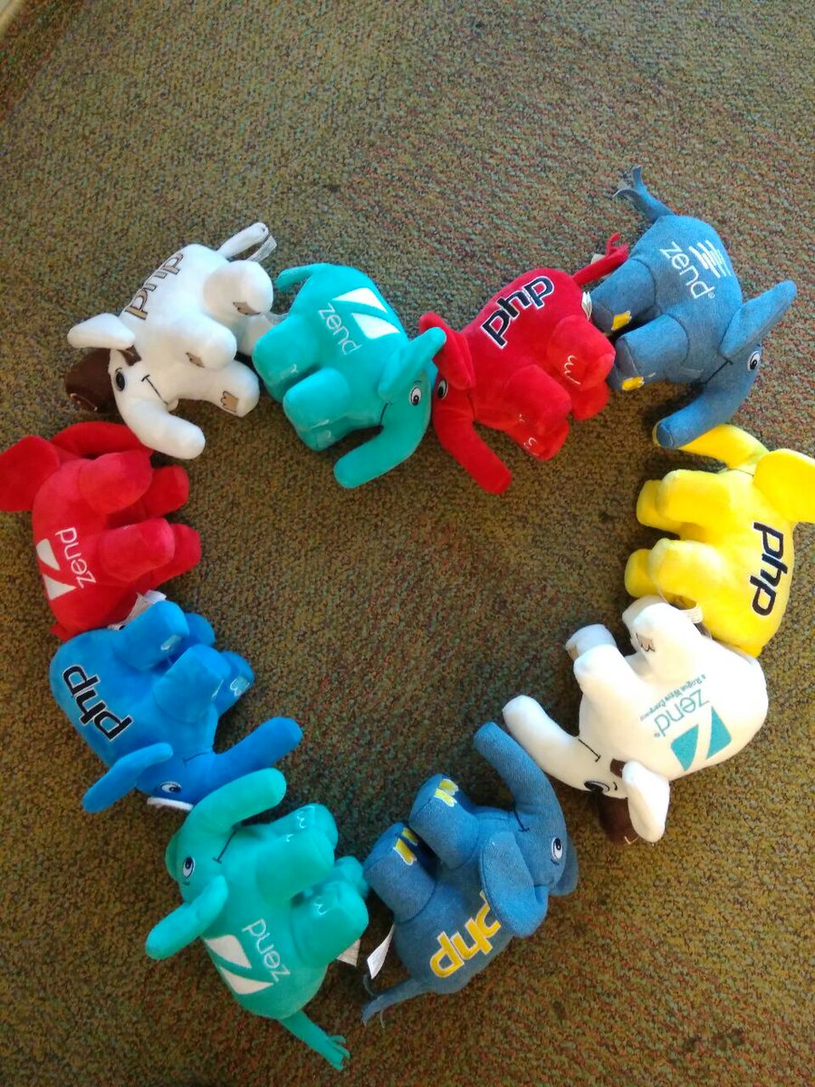 KaplanZend's tweet image. As part of #ilovefs - we @ @zend love #PHP and appreciate all its contributors. Even our ElePHPants say so... 😍