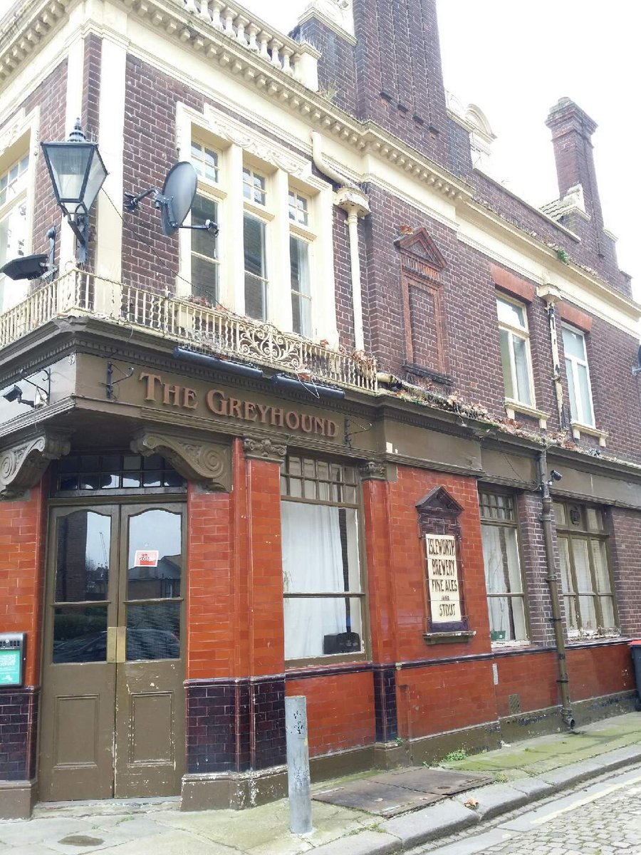 The Greyhound Pub , Becklow Road, empty now. Jenny Joseph the poet who recently died aged 85 and her husband were landlords of this pub in 1961. She wrote the well known poem beggining .. "When I grow old I shall wear purple with a red hat that doesn't go....."