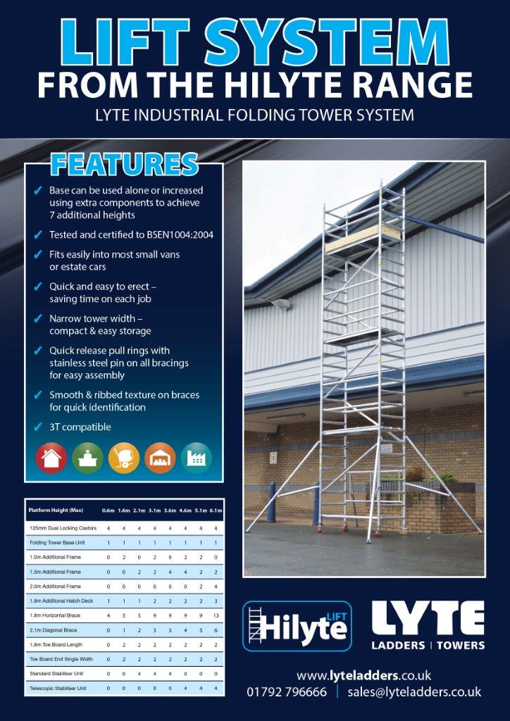 LyteHIPOD's tweet photo. Working in the construction industry and need a bit of a LIFT? We have just the thing for you, our aluminium folding tower is designed to do just the job https://t.co/FGcEVs4qyE