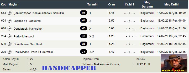 iddaamarket's tweet photo. Günün #iddaa kuponu bu şekildedir. Temiz yürekli herkesin kazanması dileğiyle.

Paylaşmak,dünyanın büyük esenlik ve mutluluklarından biridir." Sizde paylasin..RT

#iddaatahmin #iddaakuponu #banko #DoubleYourMoney #Booms  #Tips #predictions #soccer #SevgililerGünü #ValentinesDay https://t.co/bJI37v0DpE