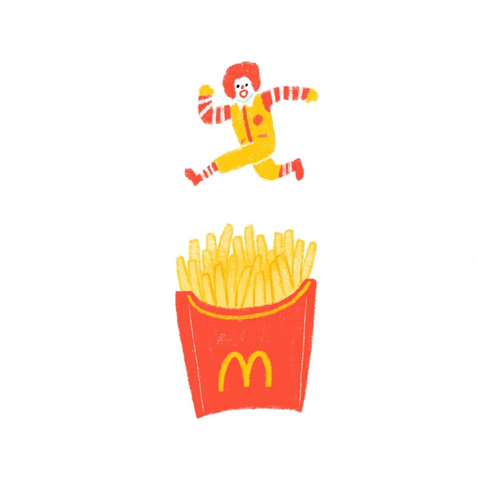 バーバラ Illustrator V Twitter ﾊﾊｯ 無性に食べたくなる Mcdonalds マクドナルド マック Food Foodlover イラスト イラストレーター Illust Illustration Illustrator スケッチ Sketch Happy Yummy ポテト Potato T Co Ohwpjrpdqe