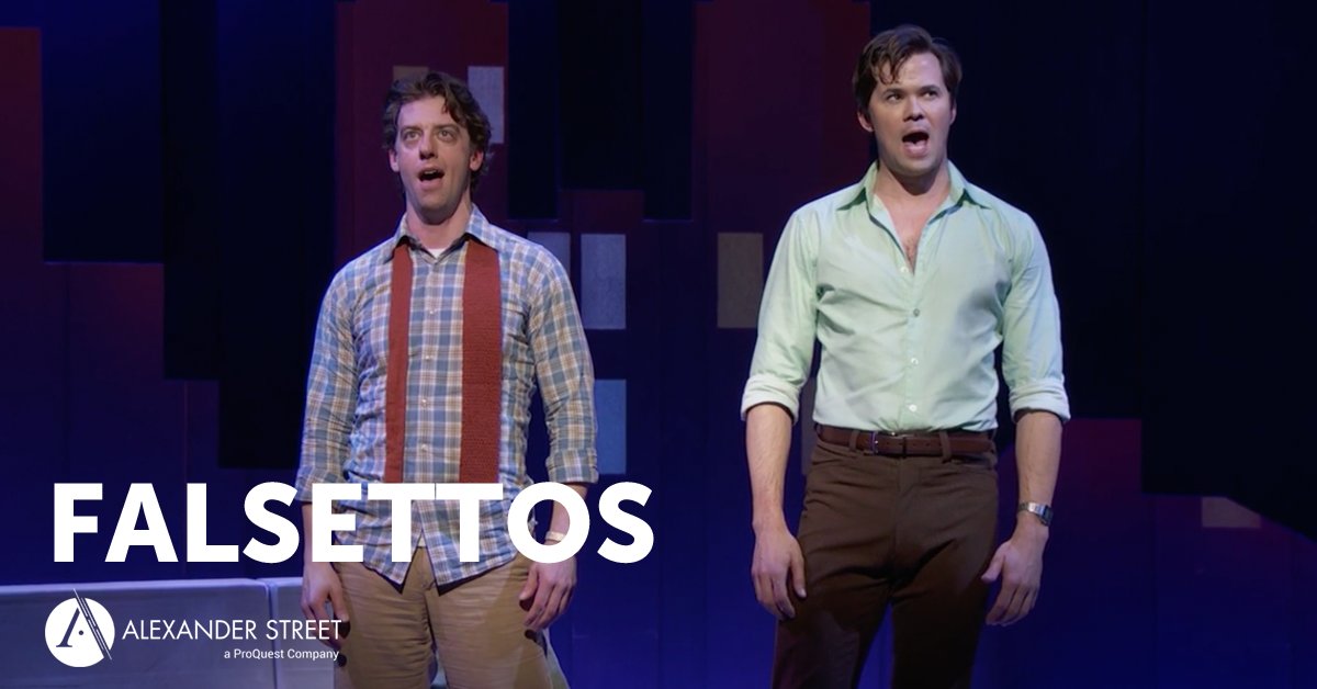 “Love can tell a million stories.” A gay man. His ex-wife. Her boyfriend. His therapist. His boyfriend. Their son. <a href="/BroadwayHD/">BroadwayHD</a> brings you the 2016 revival of “Falsettos” live from <a href="/LincolnCenter/">Lincoln Center</a>. Watch the preview -> goo.gl/1vG7g4 #AcademicVideoOnline #ValentinesDay
