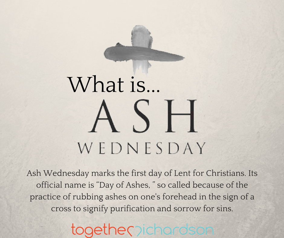 togetherCOR's tweet photo. Ash Wednesday marks the first day of Lent for Christians. Its official name is “Day of Ashes, ” so called because of the practice of rubbing ashes on one's forehead in the sign of a cross to signify purification and sorrow for sins. https://t.co/tkpu7Qpi0G