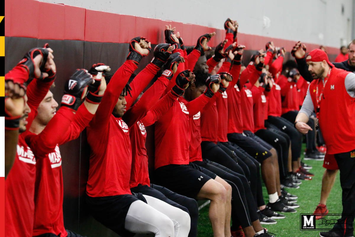 TerpsFootball's tweet photo. Mat Drills: Valentines Day Edition #ExcessiveJuice https://t.co/98A3hgCFvK