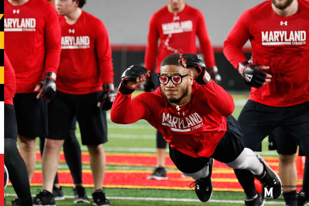 TerpsFootball's tweet photo. Mat Drills: Valentines Day Edition #ExcessiveJuice https://t.co/98A3hgCFvK