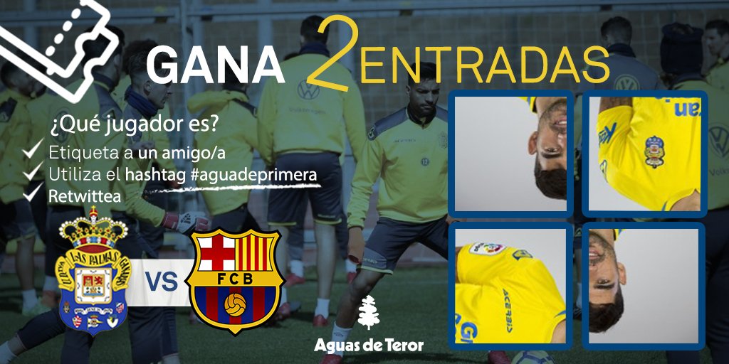 AguasdeTeror's tweet photo. ¿Quieres ir a ver a la @UDLP_Oficial contra el @FCBarcelona_es en directo? Solo tienes que ⤵
💧Decirnos qué jugador hay tras el #puzzle.
💧Menciona a un amigo/a usando #aguadeprimera.
💧¡Difunde!
Consulta las bases completas aquí➡ https://t.co/lhiQn8AJcG https://t.co/vNHAOx1W4t