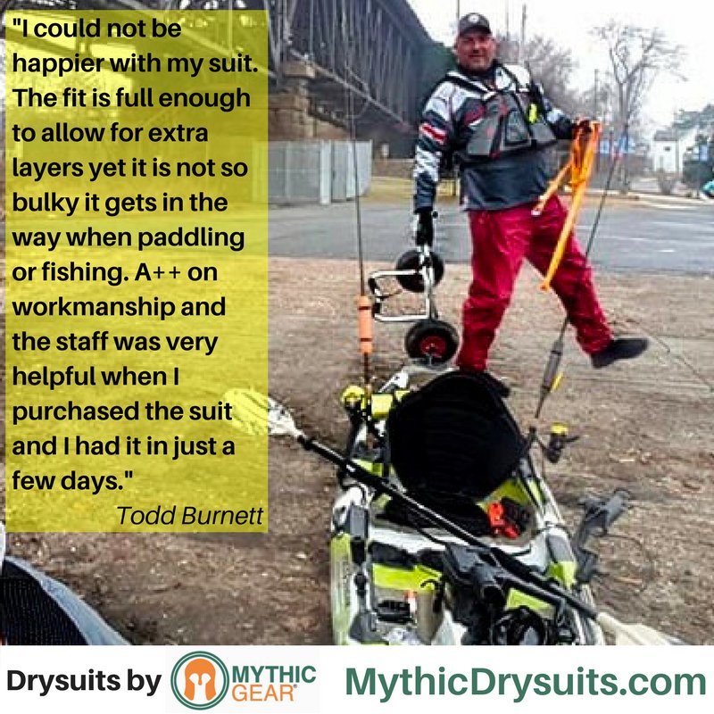 MythicGear's tweet photo. Fish fear us. Kayak anglers love us. #kayakfishing #drysuits #coldwaterpaddling https://t.co/PmKnkU7Bok