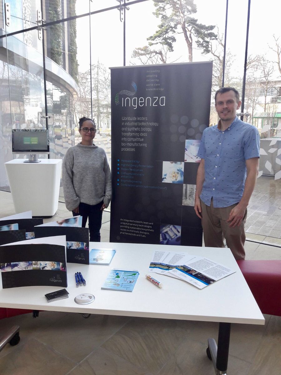 IngenzaLtd's tweet photo. Day 3 of the #TenantShowcase @Roslinnovation and our colleagues Fraser and Martina are in the main foyer ready to answer any questions about @IngenzaLtd! #MeetTheNeighbours #Collaborations #WorkingTogether https://t.co/eevJUc59Zl