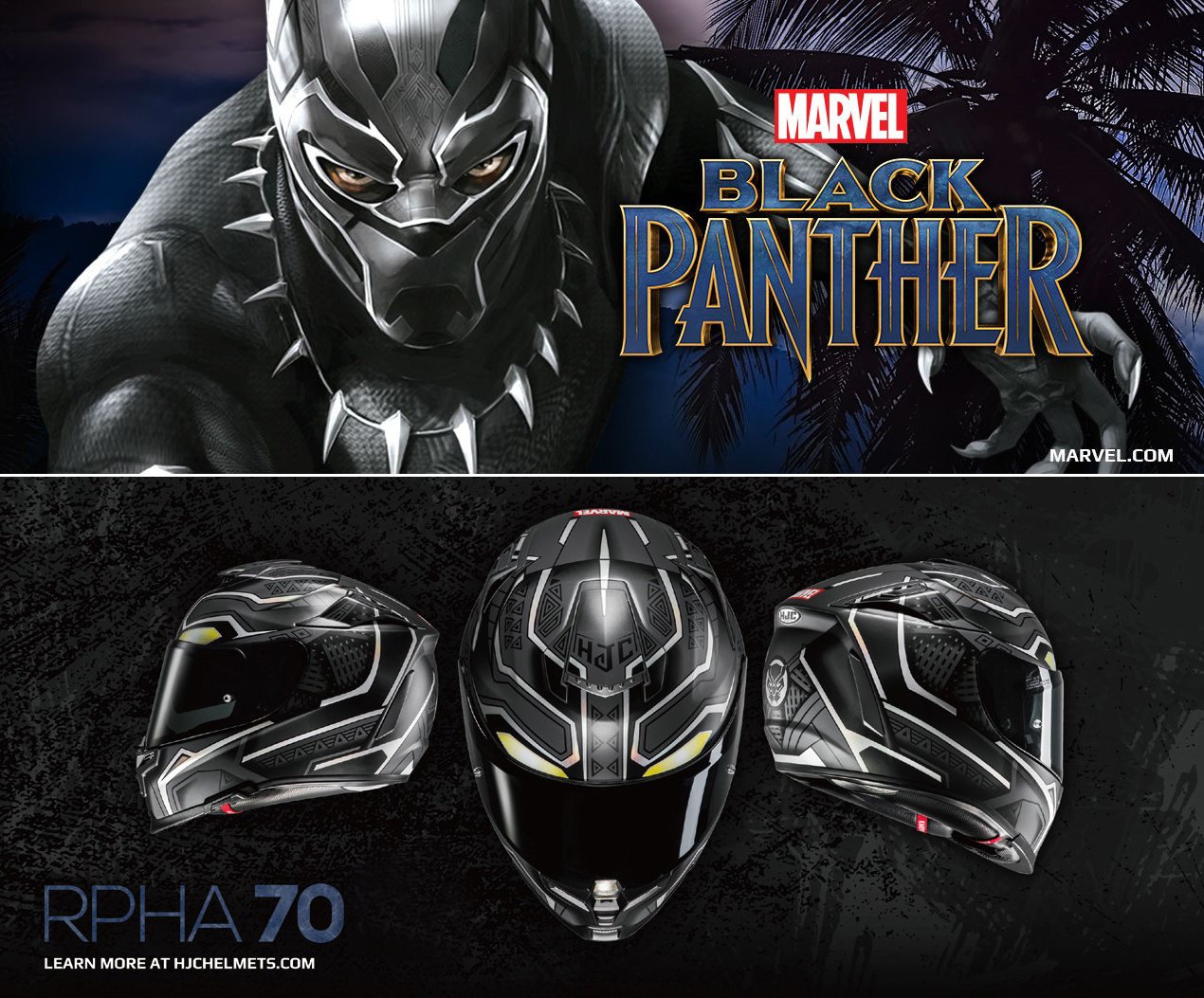 Hjc black panther hot sale