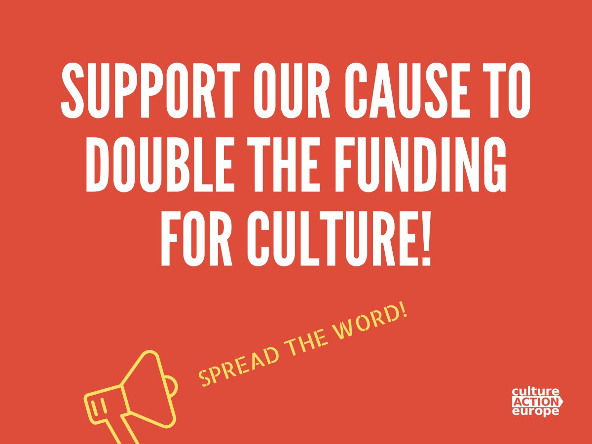 EUisCulture's tweet photo. A shared European future is only possible with sustainable and substantial financial support for culture. At least 1% of the next #MFF must be allocated to culture across policy fields and funding programmes. #Commit1% https://t.co/XVzSdCtCwg https://t.co/pnKkyHFIR6