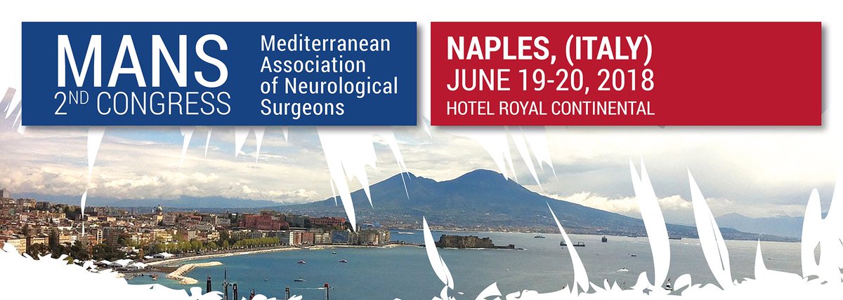 McmEventi's tweet photo. It is our pleasure to announce you the Second Congress of the Mediterranean Association of Neurological Surgeons (MANS), which will be held in Naples (Italy) on June 19-20
https://t.co/n2WytXteFK https://t.co/fruCQBreFR