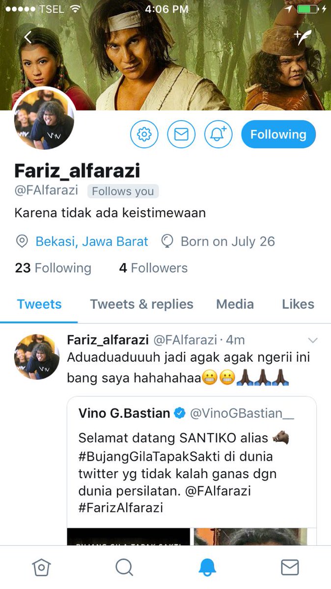 Yukkkk.... Follow <a href="/FAlfarazi/">Fariz_alfarazi</a> akun resminya Bujang Gila Tampak Sakti....