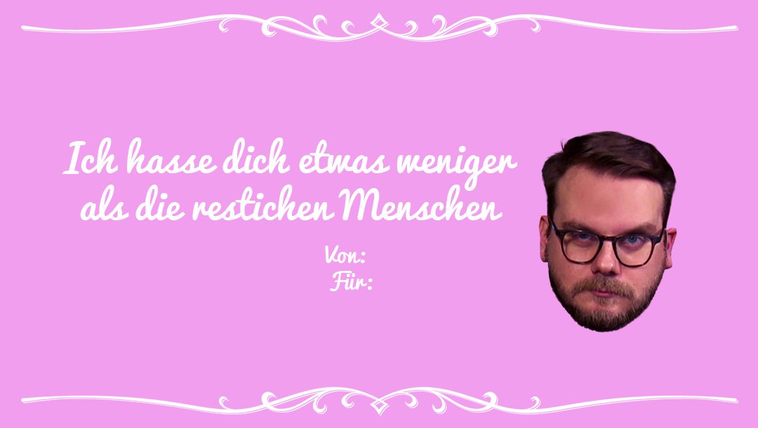 TheRocketBeans's tweet photo. Du weißt nicht, wie du deine Valentinsgefühle ausdrücken sollst? Sag es mit einer einfühlsamen Karte von Rocket Beans TV. #Valentinstag https://t.co/DyR9GTcNAF