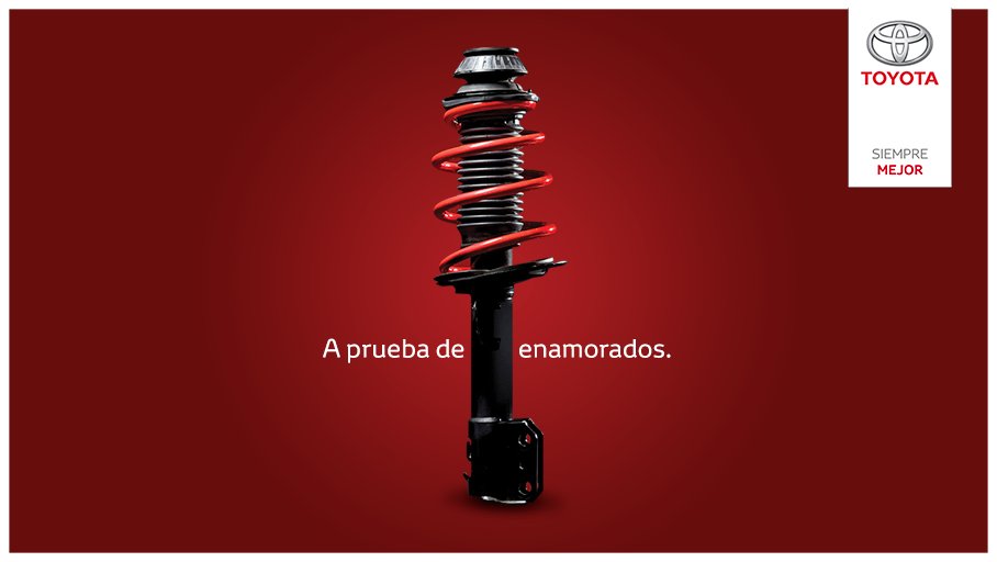 Toyota_Esp's tweet photo. En Toyota estamos muy seguros de la calidad de nuestros amortiguadores. #FelizSanValentin ❤️❤️❤️ https://t.co/N8Em8uHCI6