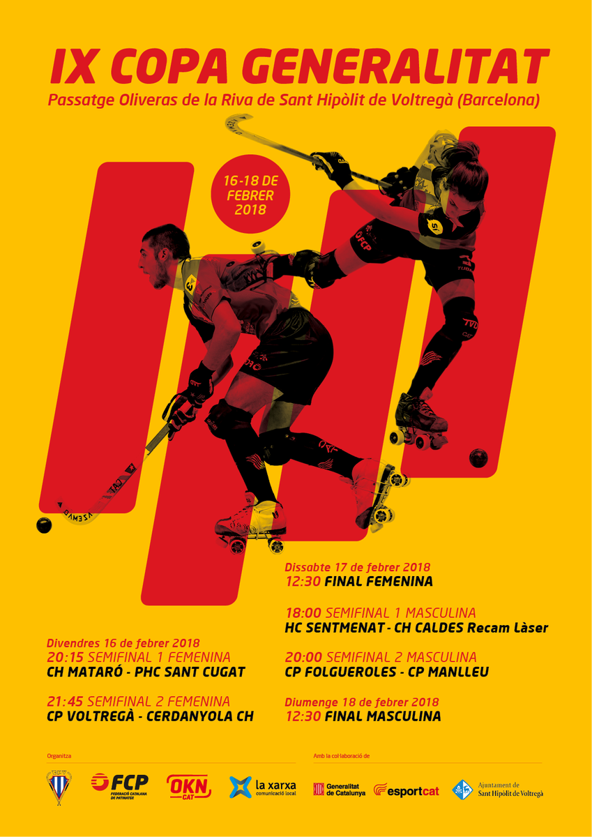 Divendres, de 13h a 14h, especial #EEX des de Sant Hipòlit de Voltregà amb motiu de la #CopaGeneralitat.

A més, t'oferim les finals dissabte i diumenge a les 12.25h a la teva televisió local, Movistar+ (159) i laxarxa.com 

Més info 👉🏼 laxarxa.com/esports/hoquei…